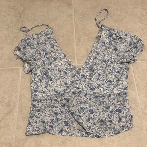 Hollister Blue Floral Women's Blouse